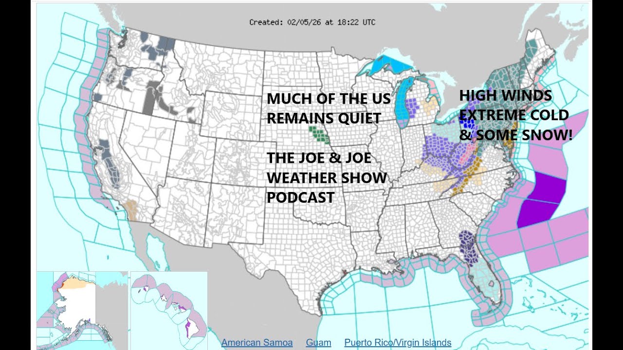 High Winds, Some Snow & Bitter Cold Air Northeast & Northern Mid Atlantic As We Head to the Weekend