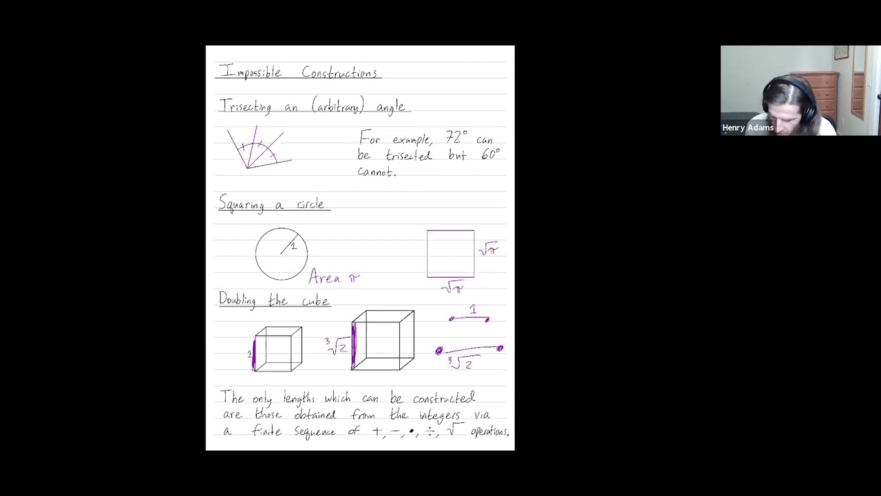 Abstract Algebra 83: Impossible straight-edge and compass constructions