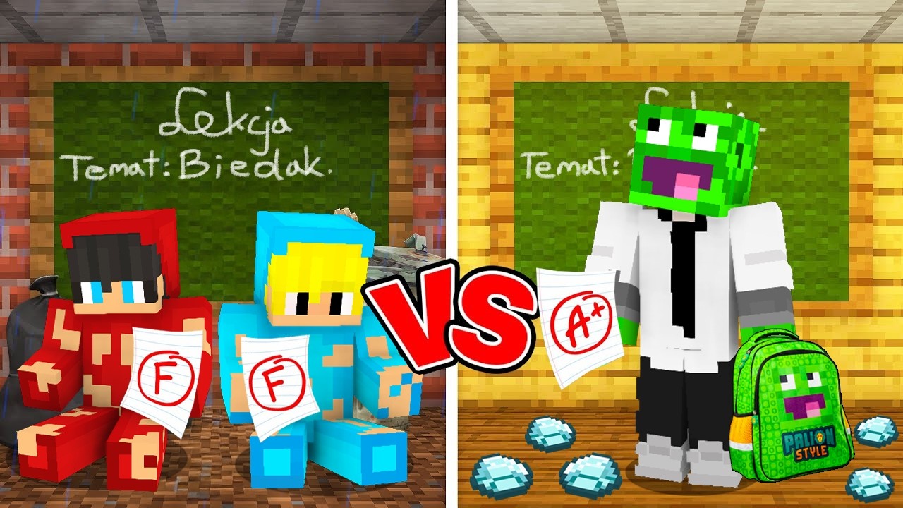 BIEDNA vs BOGATA SZKOŁA w Minecraft!