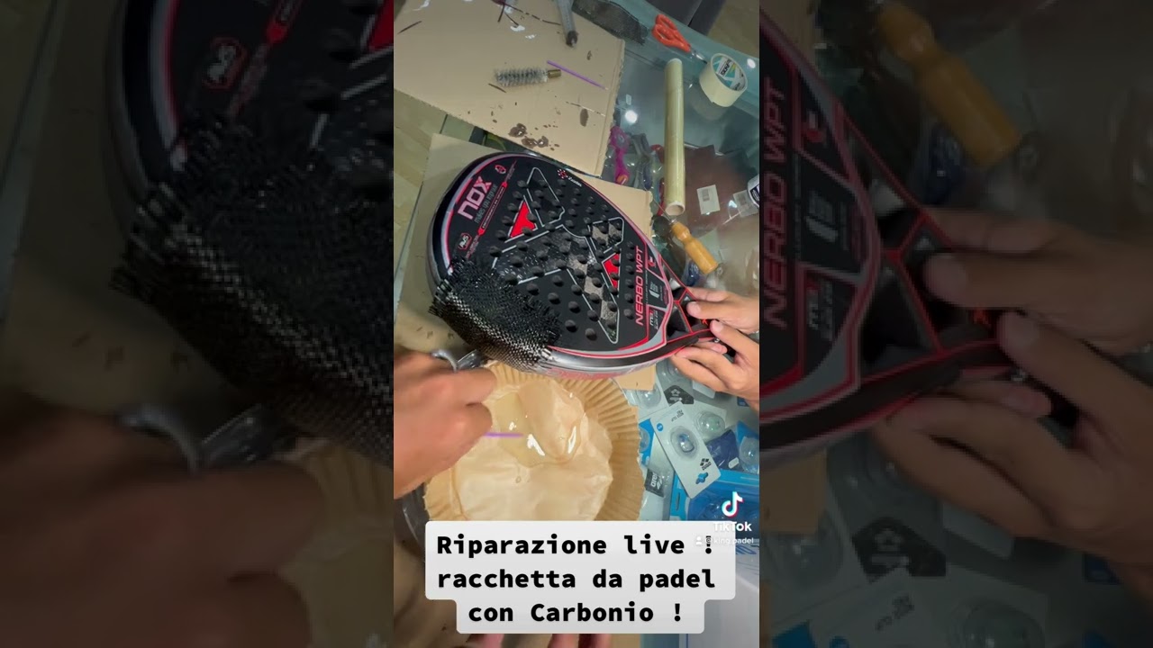 Riparazione live racchetta da padel  con carbonio