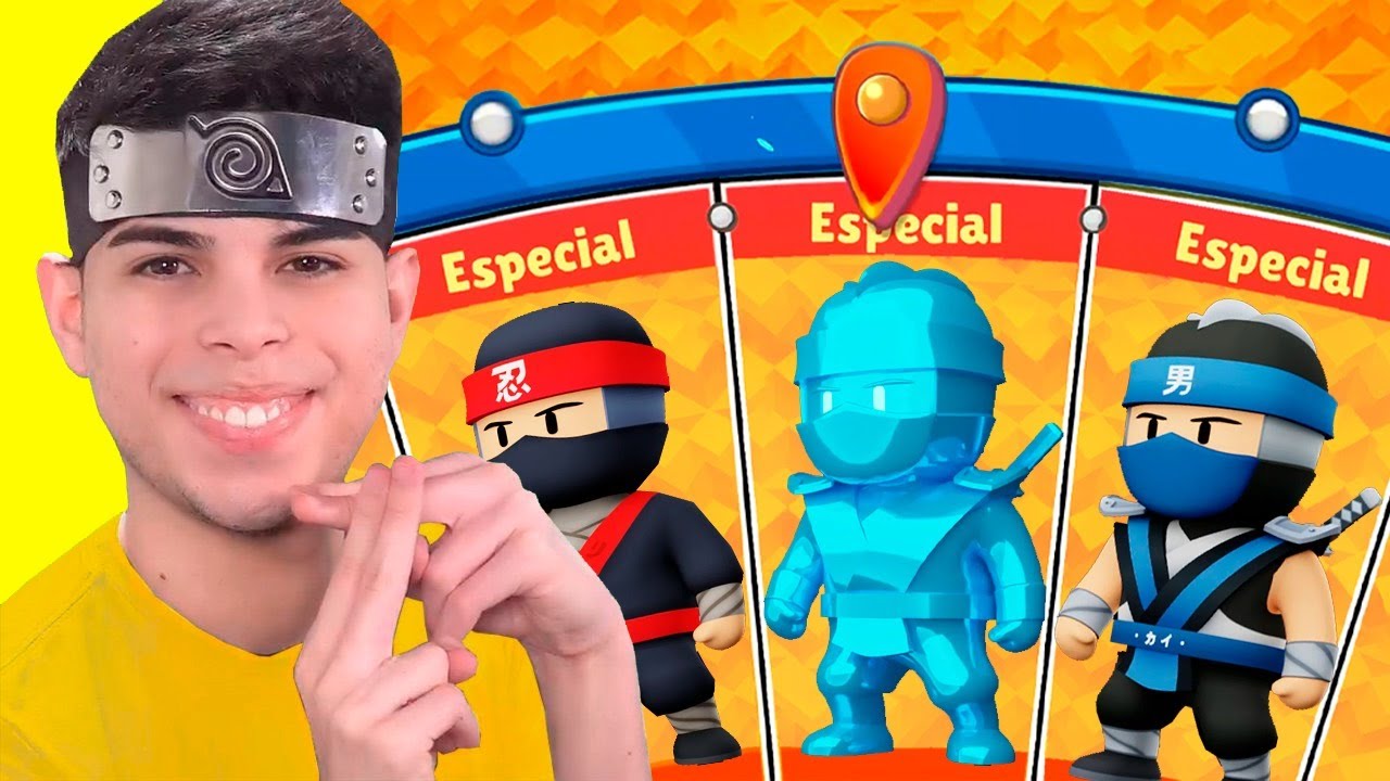 GIREI A ROLETA DOS NINJAS DO STUMBLE GUYS!