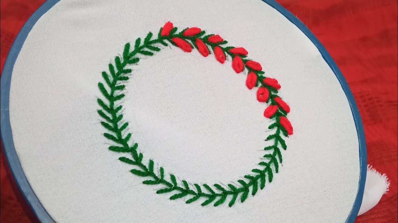 Circle Hand Embroidery Design || Fly Stitch Design