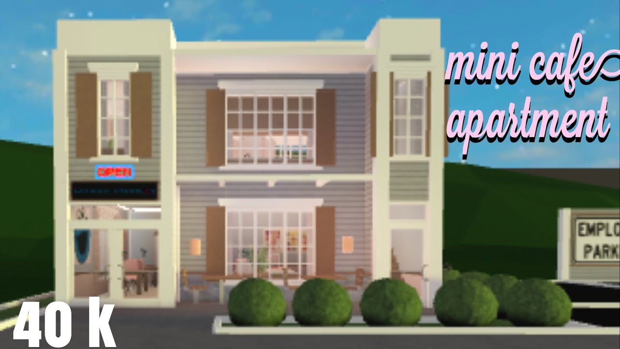 bloxburg | Mini Cafe and Apartment | speed build | axlea