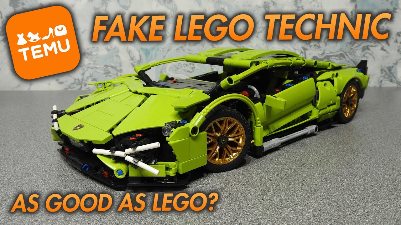 Knock Off LEGO Fake Technic Lamborghini Sián FKP 37 -ANY GOOD? Full Build & Review Temu / Aliexpress