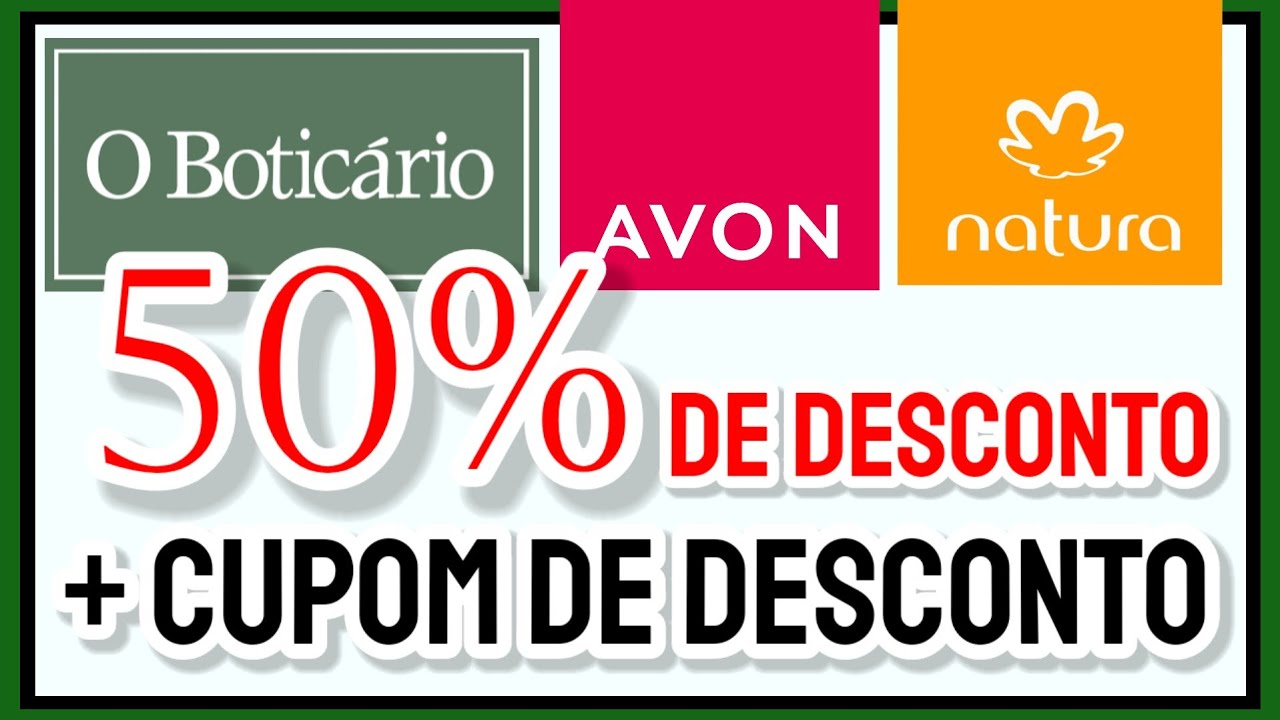 Boticário, Natura e AVON (Perfumes com 50% de DESCONTO + CUPOM DE DESCONTO)