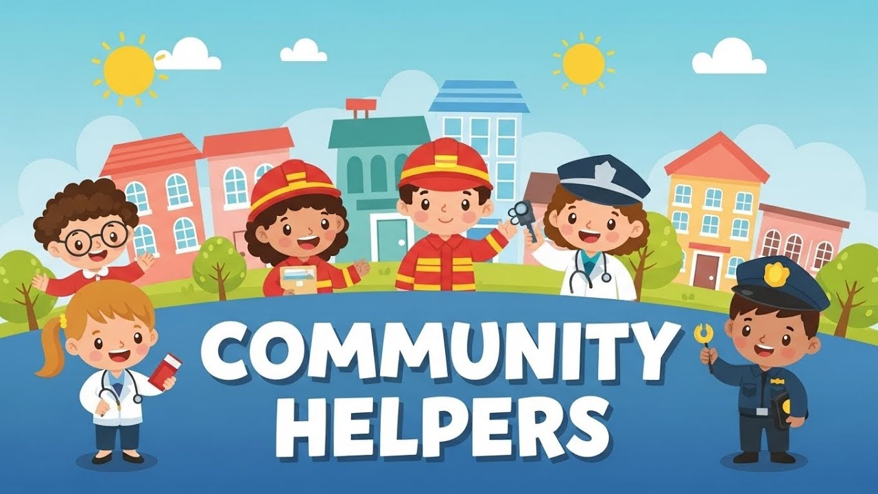 👩‍🏫👩‍🚒 Community Helpers | Fun Kids Song About People Who Help Us | Happy Tale & Tune