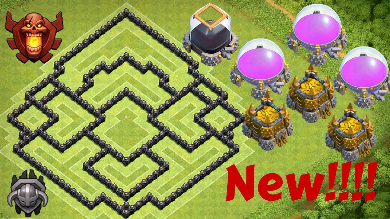 Clash Of Clans - Townhall 8 Loot Proctive Base - Th8 Trophy Base - Anti Hog,Anti Gaint,Anti Golem