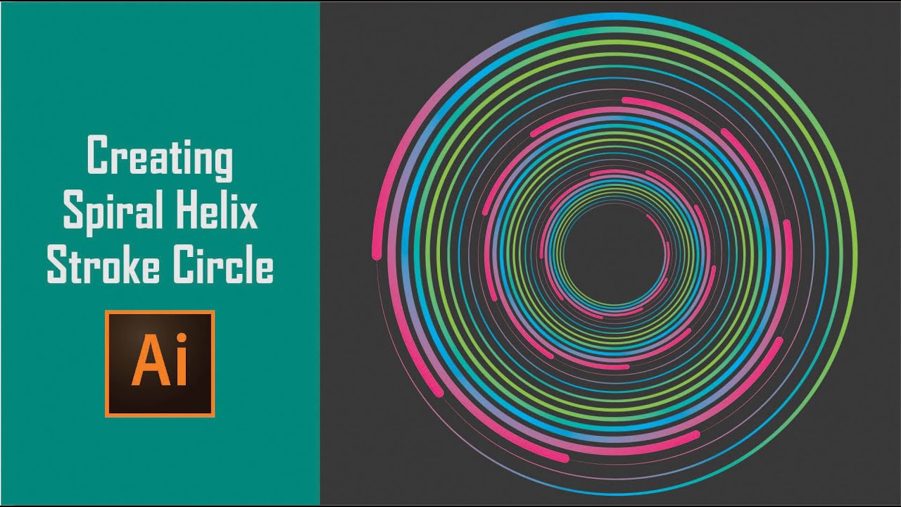 Create Abstract Spiral Circle In Illustrator | Geometric Shape Design | Illustrator Tutorial