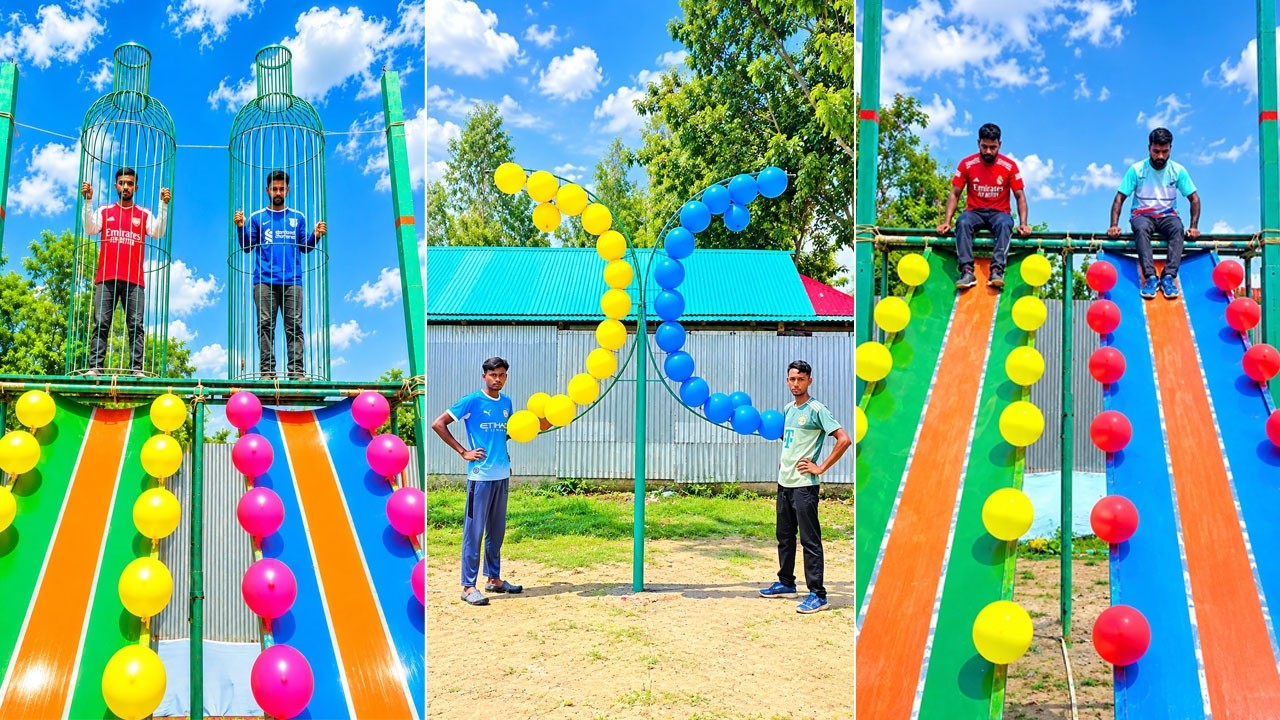 60 Levels of Balloon Obstacle Race: Who Can Survive Until the End? 😱