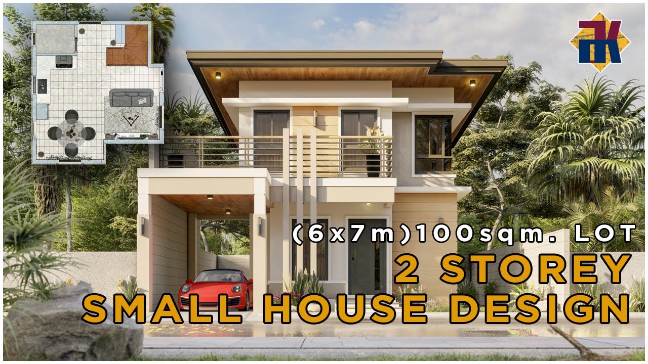 SMALL HOUSE DESIGN | (6x7 meters) | 100 sqm Lot |  2 Storey | OFW House