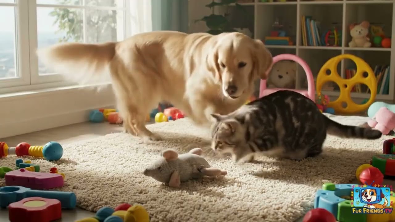 Dog & Cat Bond Like Siblings Veo 3 🐾 (AI-Animated Short)