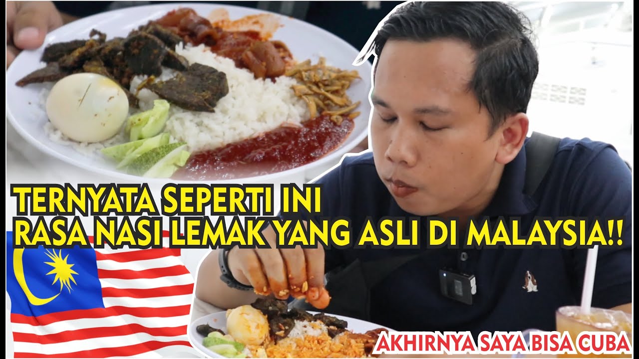 PERTAMAKALI MAKAN NASI LEMAK DI NEGARA ASALNYA MALAYSIA, MAKANAN PERTAMA YANG SAYA CUBA DI🇲🇾(Part.5)