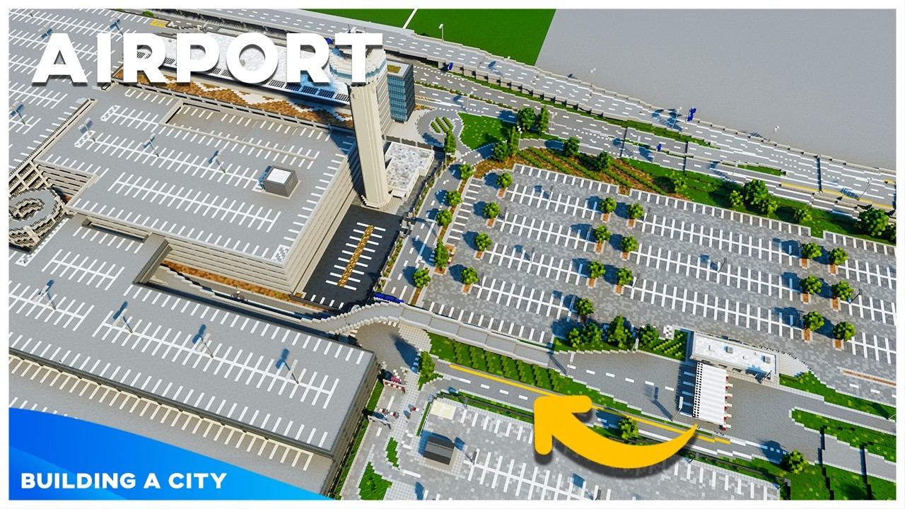 Parking & ATC - Airport - Building A City #177 [Minecraft Timelapse]