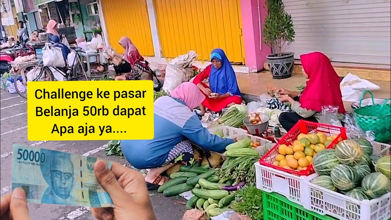 SUASANA PAGI DI PASAR DOLOPO MADIUN || CHALLENGE BELANJA 50RB DAPAT APA AJA!!!!
