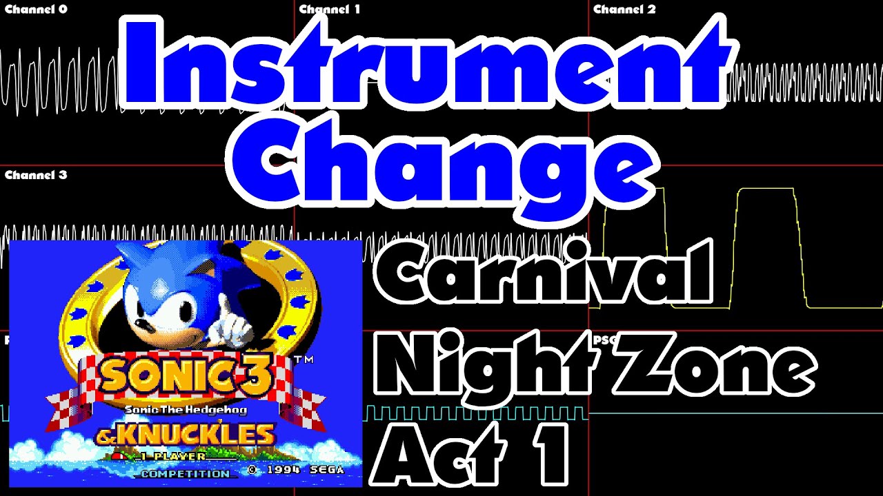 Sonic 3 and Knuckles - Carnival Night Zone Act 1 - (Flying Battery) Instrument Change Deconstruction