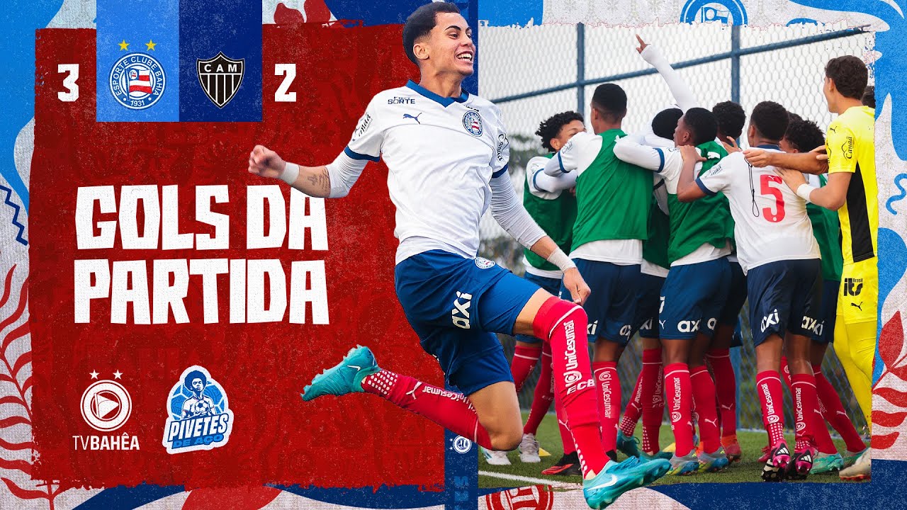 SUB 17 - BAHIA 3 x 2 ATL&Eacute;TICO/MG - GOLS - BRASILEIRO (17/06/25)