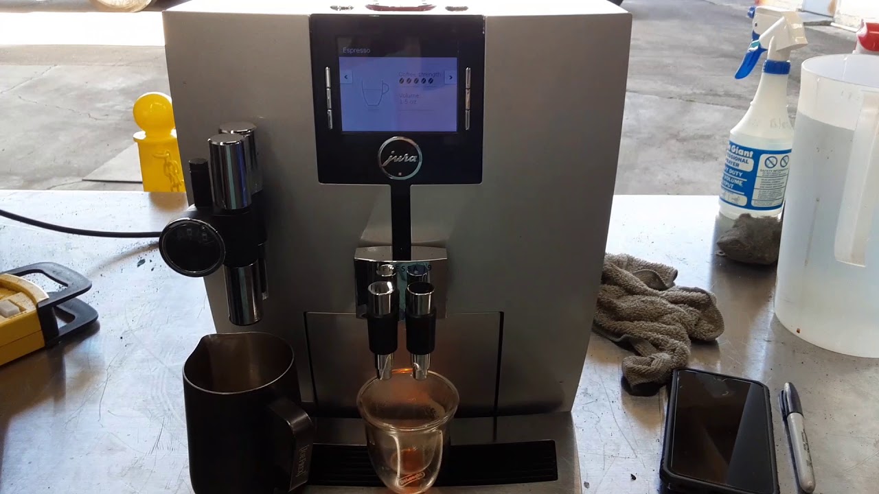 error 8  clogged brew group - jura impressa j9 - 3674 test