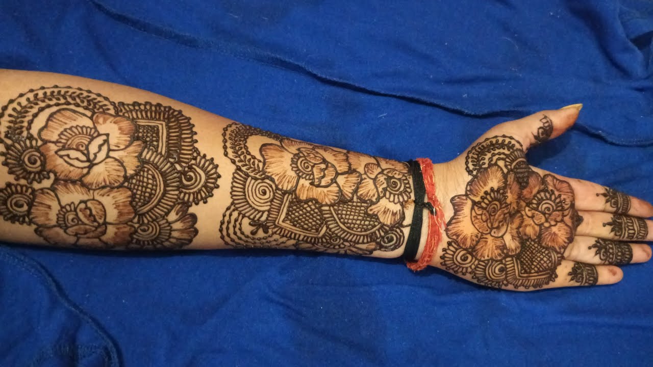 Fhlower mhendi design latest बहुत ही आसान #@sandhyabeauty9 