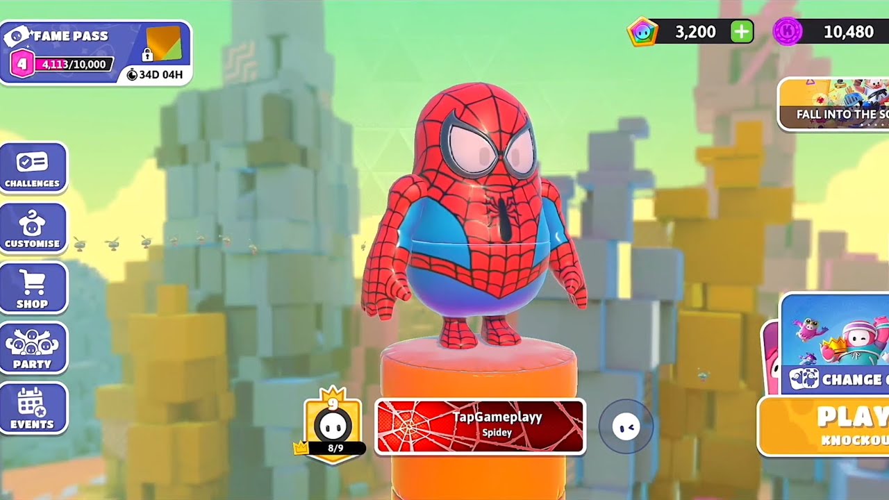 Fall Guys Mobile - Gameplay Walktrough Part 10 - Spider-Man Bundle (iOS Android)