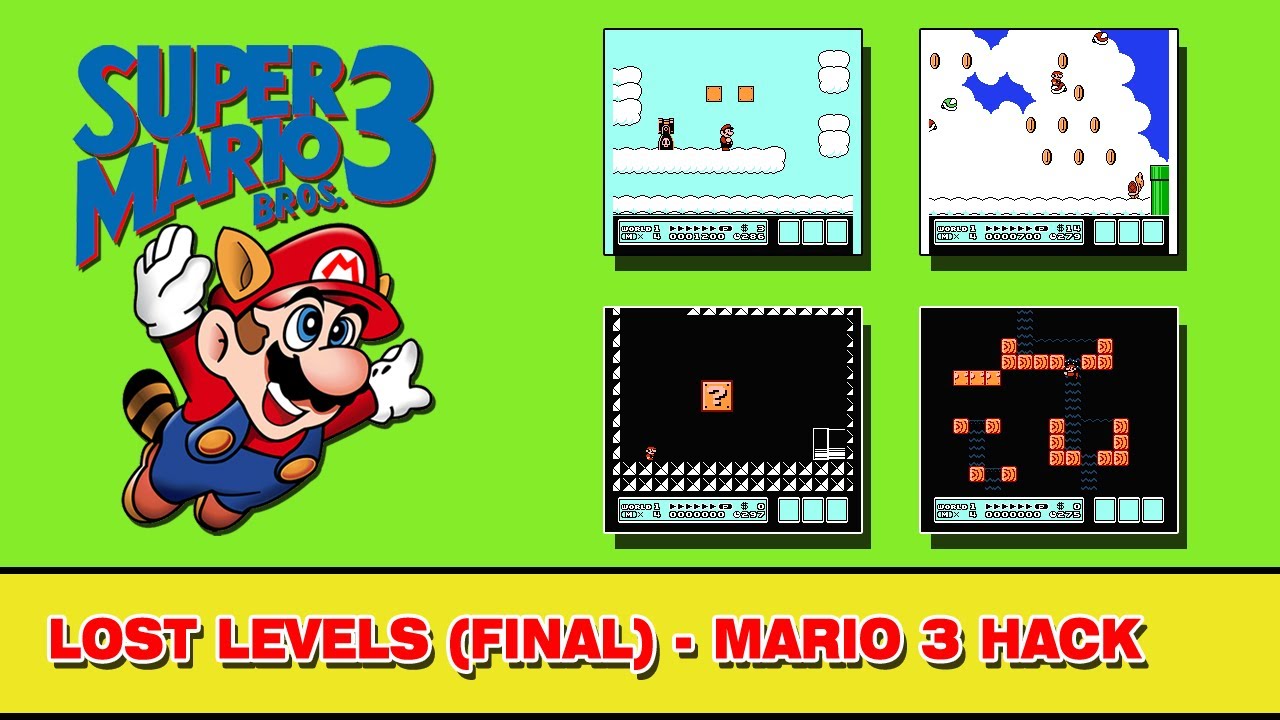Super Mario Bros. 3 NES HACK Gameplay - Lost Levels Final SMB3 Hack