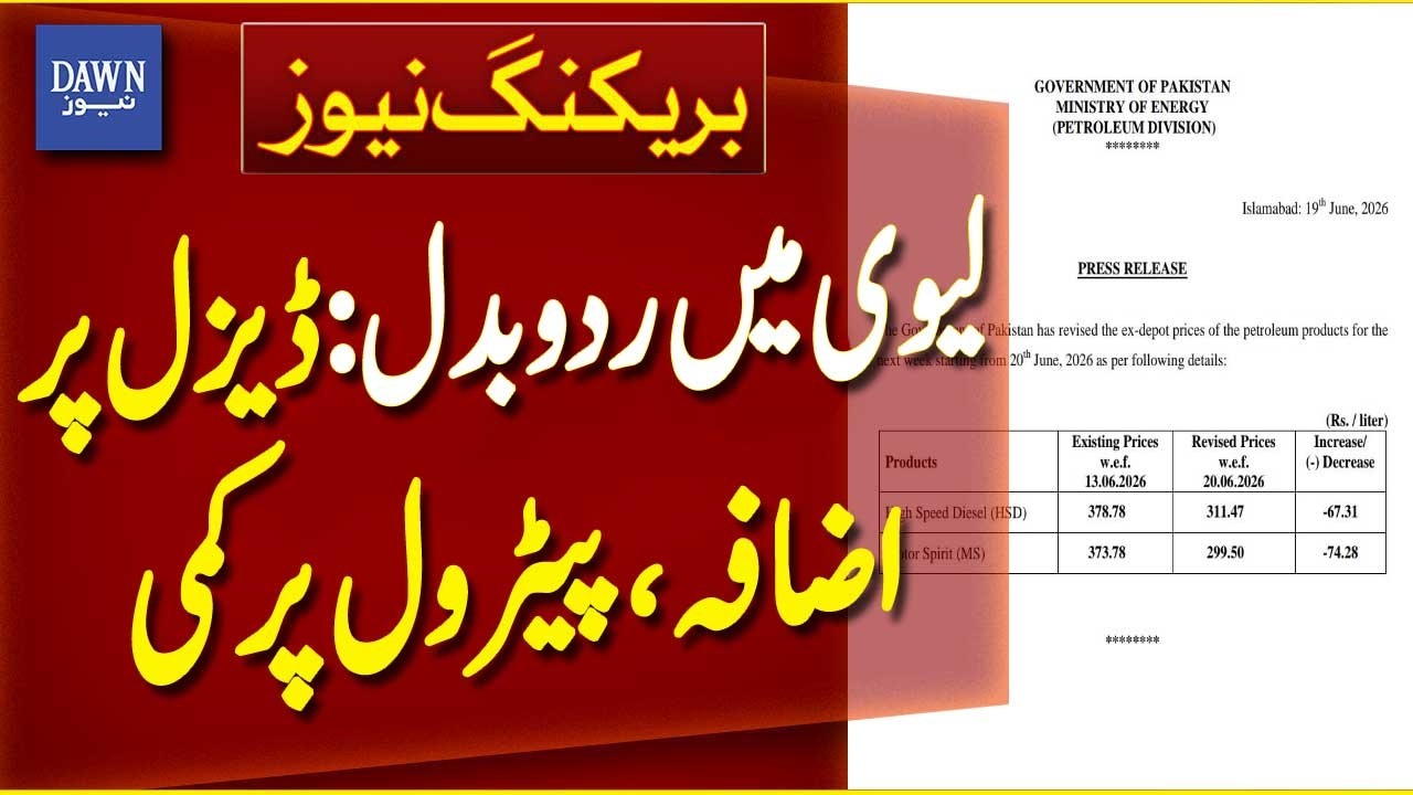 Pakistan Fuel Policy Update | Diesel Levy Increased & Petrol Levy Reduced | Government Notification