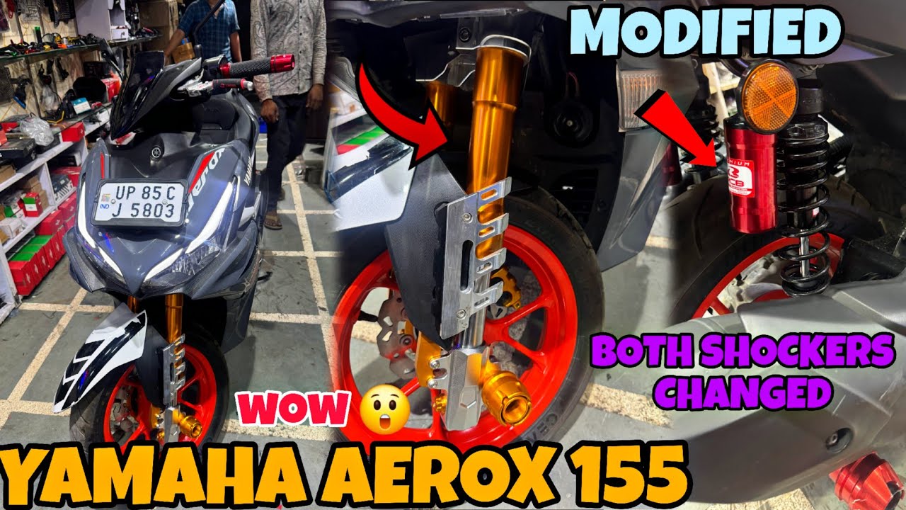 YAMAHA AEROX 155 Both Shockers Changed | RCB Products Installed | SKD Originals @rajubhaiskd
