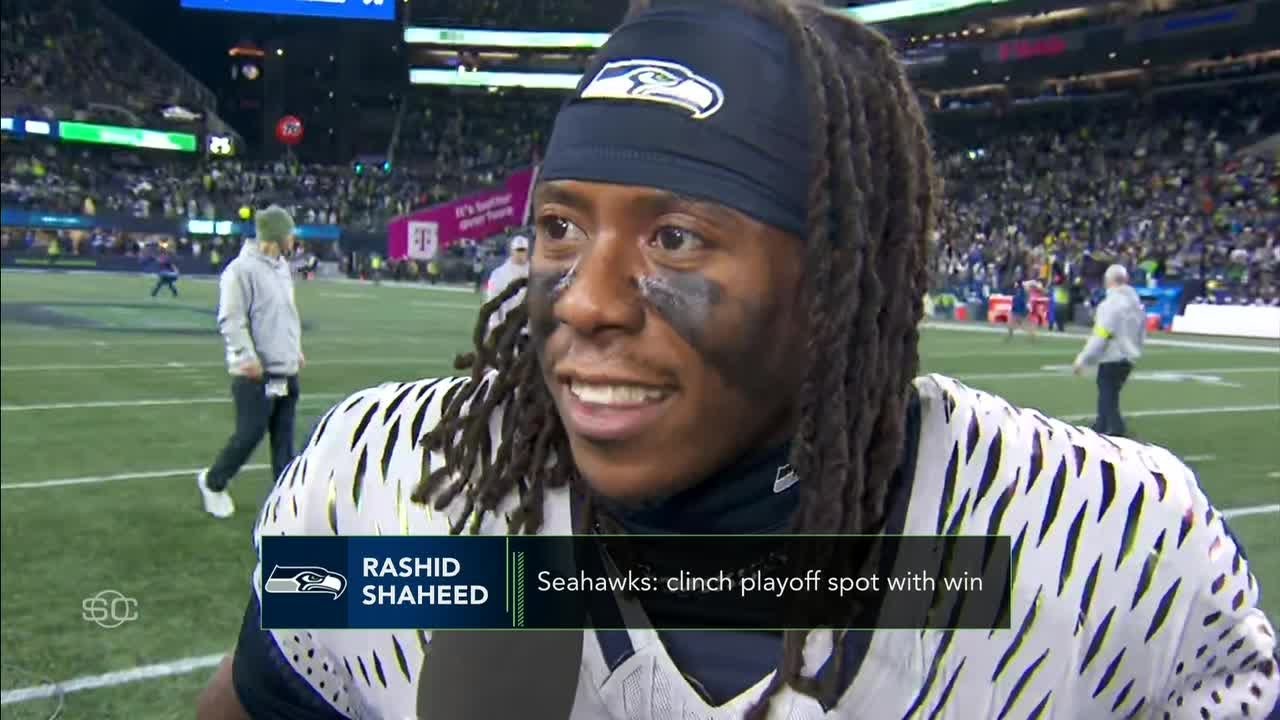 Rashid Shaheed reacts to WILD game vs. Rams & clinching playoff spot | SportsCenter