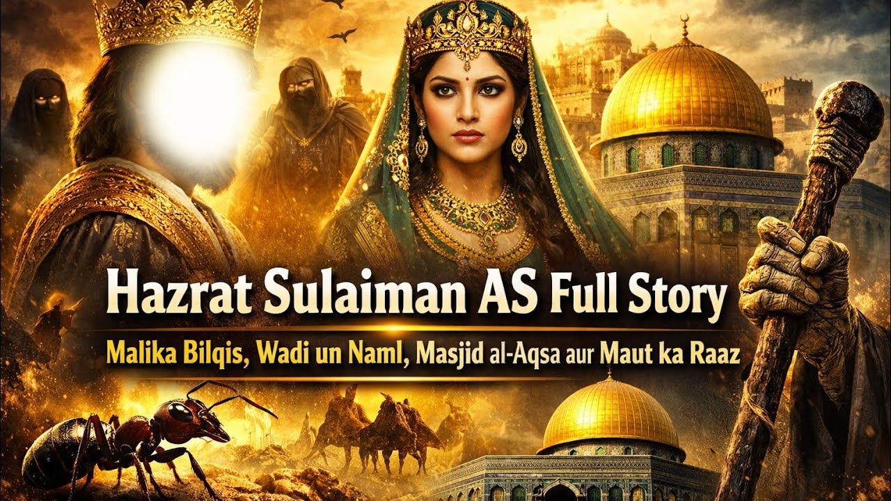 Hazrat Sulaiman AS Full Story | Malika Bilqis wadi un namal | masjid al Aqsa | aur Maut Ka Raaz
