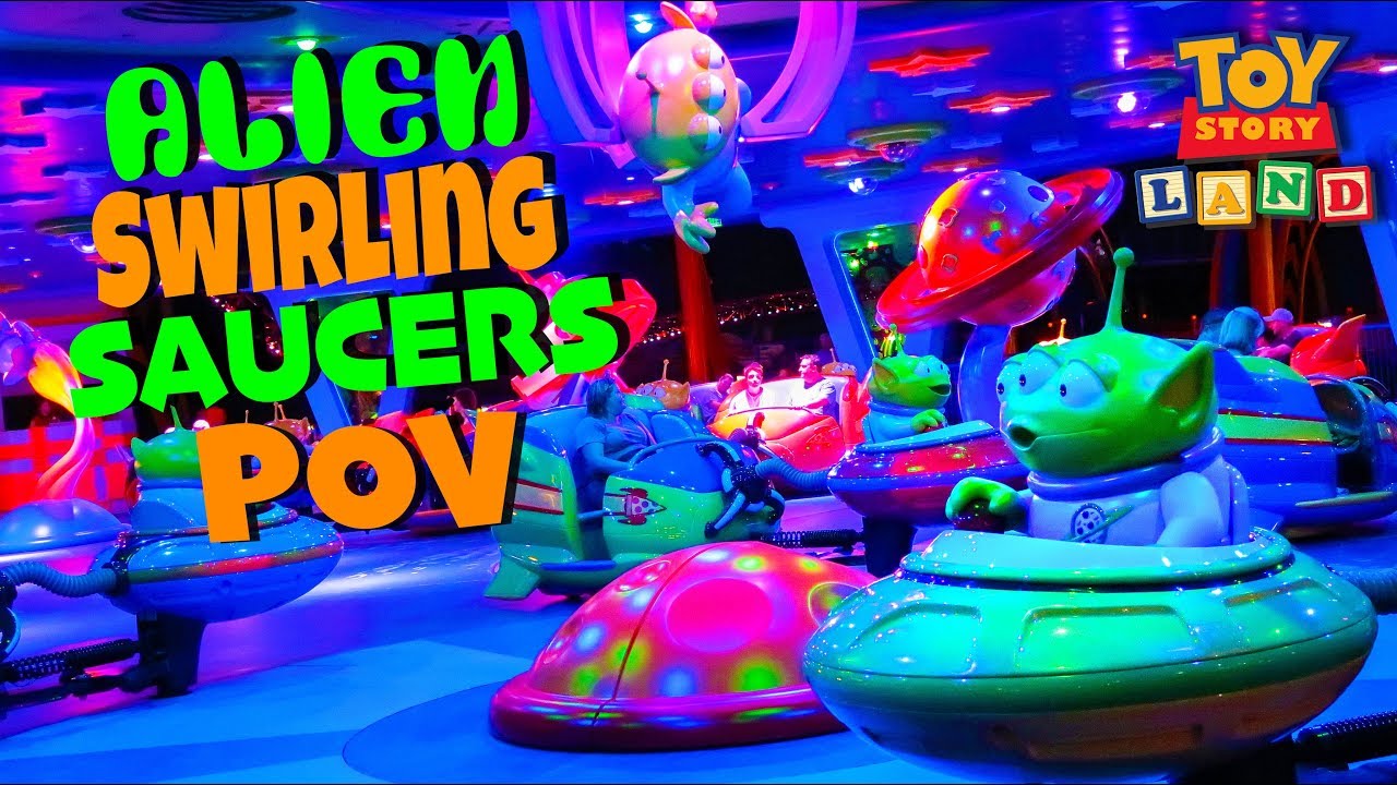 Alien Swirling Saucers FULL ON RIDE POV- Toy Story Land