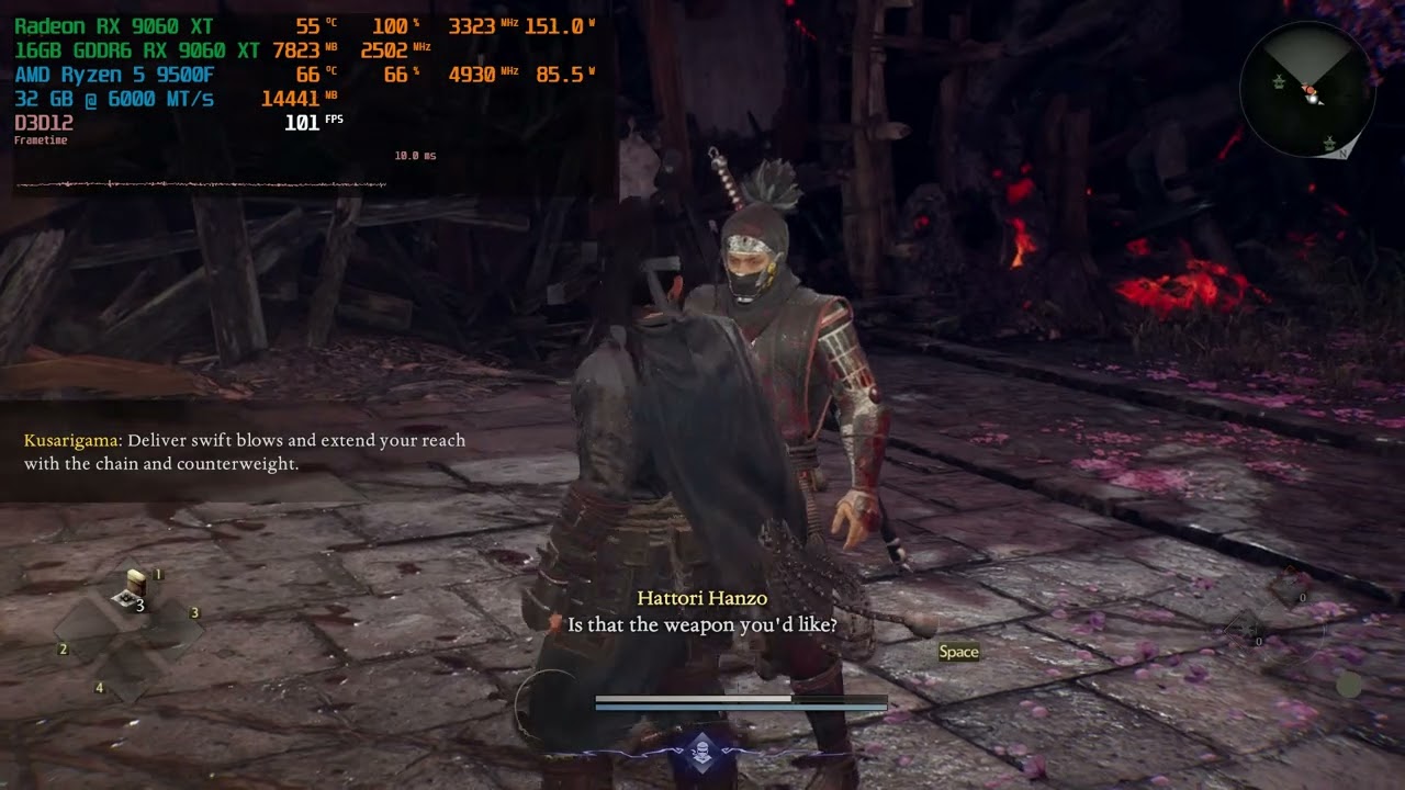 Nioh 3 - RX 9060 XT + Ryzen 5 9500F | 1080P | ULTRA Settings