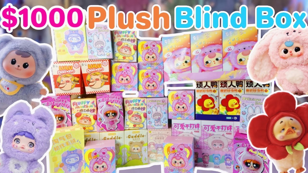 $1000 PLUSH BLIND BOX UNBOXING!! *♡* BABY THREE, SANRIO, ZZOTON, AND SO MUCH MORE!!