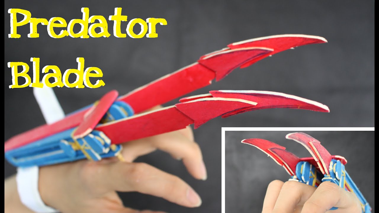How to make wooden Predator Blade using Popsicle sticks