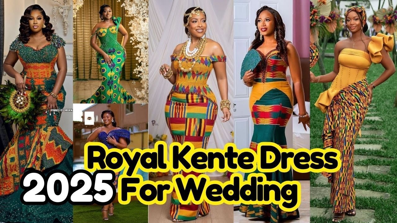 Beautiful Ghana Kente Cloth Styles|Traditional Engagement & Wedding|Stylish Ladies Top Kenté Dresses