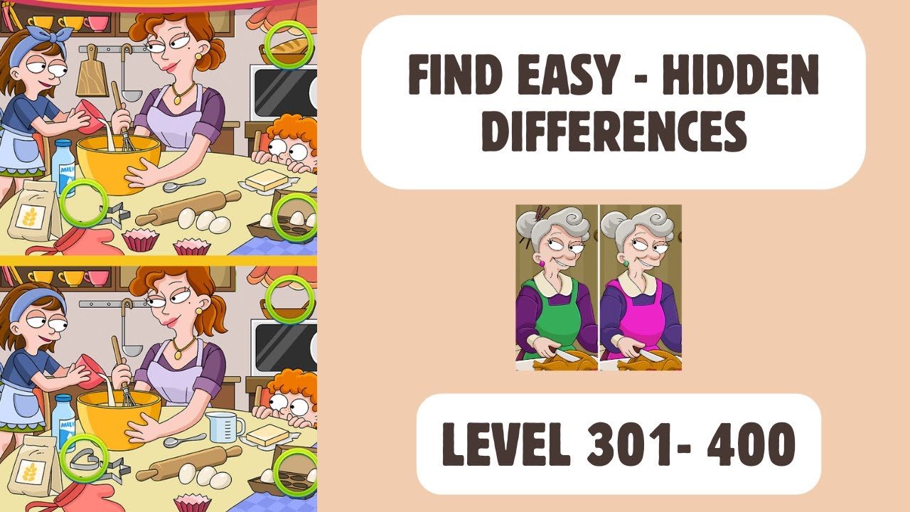 Find Easy - Hidden Differences | Level 301-400 | GAME Walkthrough
