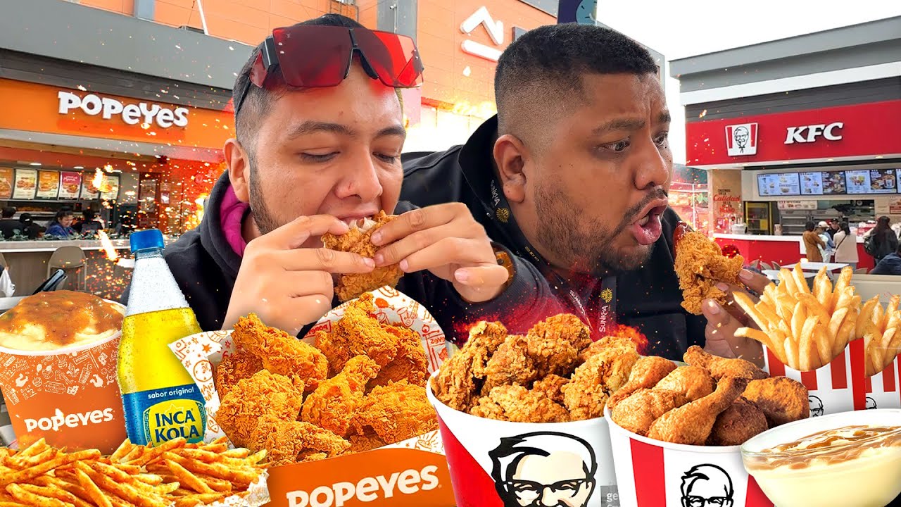 KFC vs POPEYES ¿CUÁL ES EL MEJOR POLLO FRITO? (Ft. Mr Gloton)