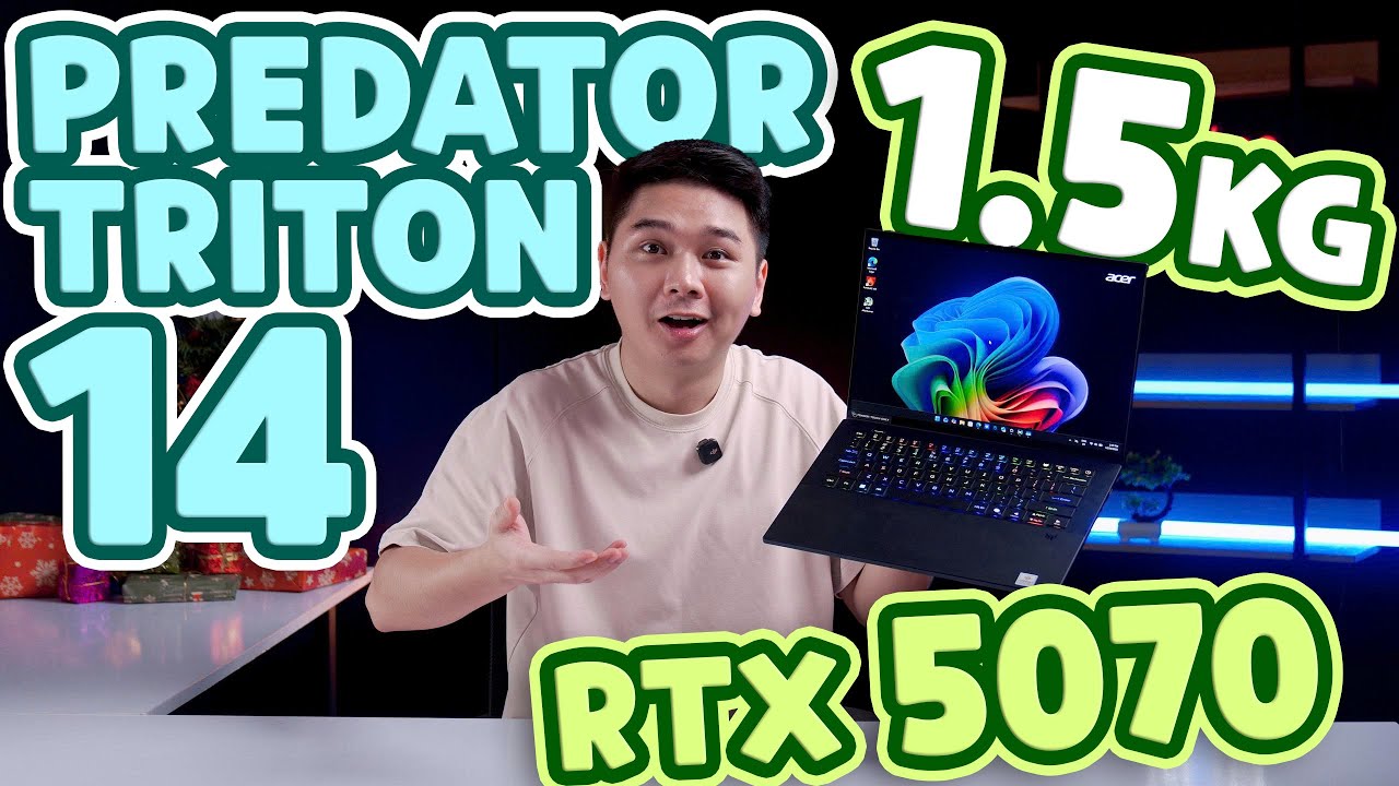 Unboxing Predator Triton 14 AI 2025 - Máy có 1.5kg mà có RTX 5070 110W??? | LaptopWorld
