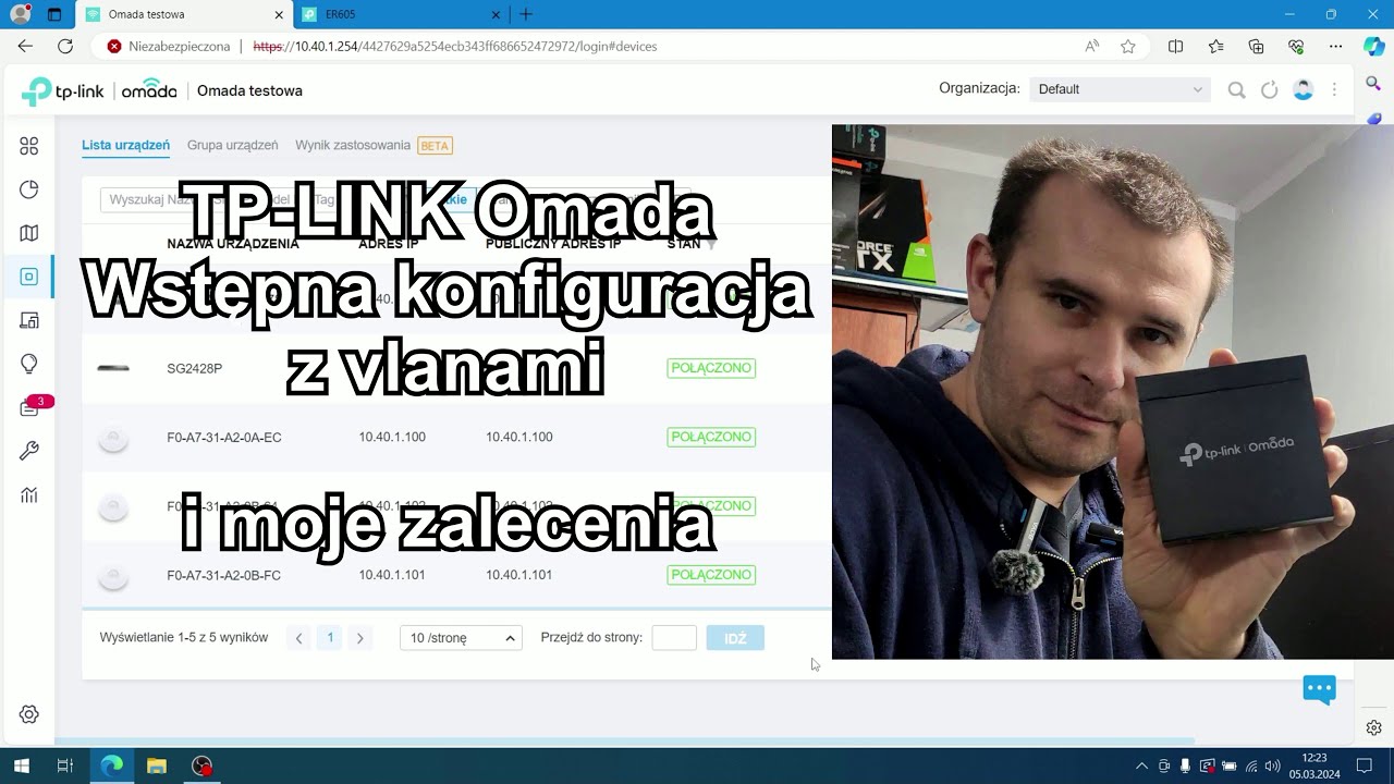Wstępna konfiguracja TP-LINK Omada z vlanami po mojemu