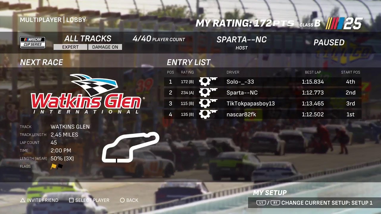 Nascar 25 live!! multi player