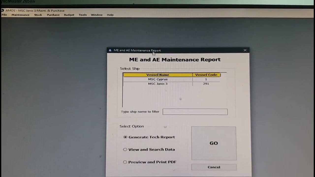 Learn AMOS, a Marine Software for asset Management# how to generate the machinery maintenancereport