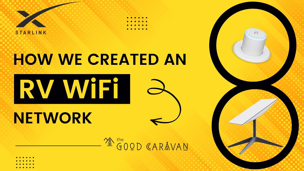 Starlink RV and Ubiquiti U6 Mesh Access Point installed in The Good Caravan