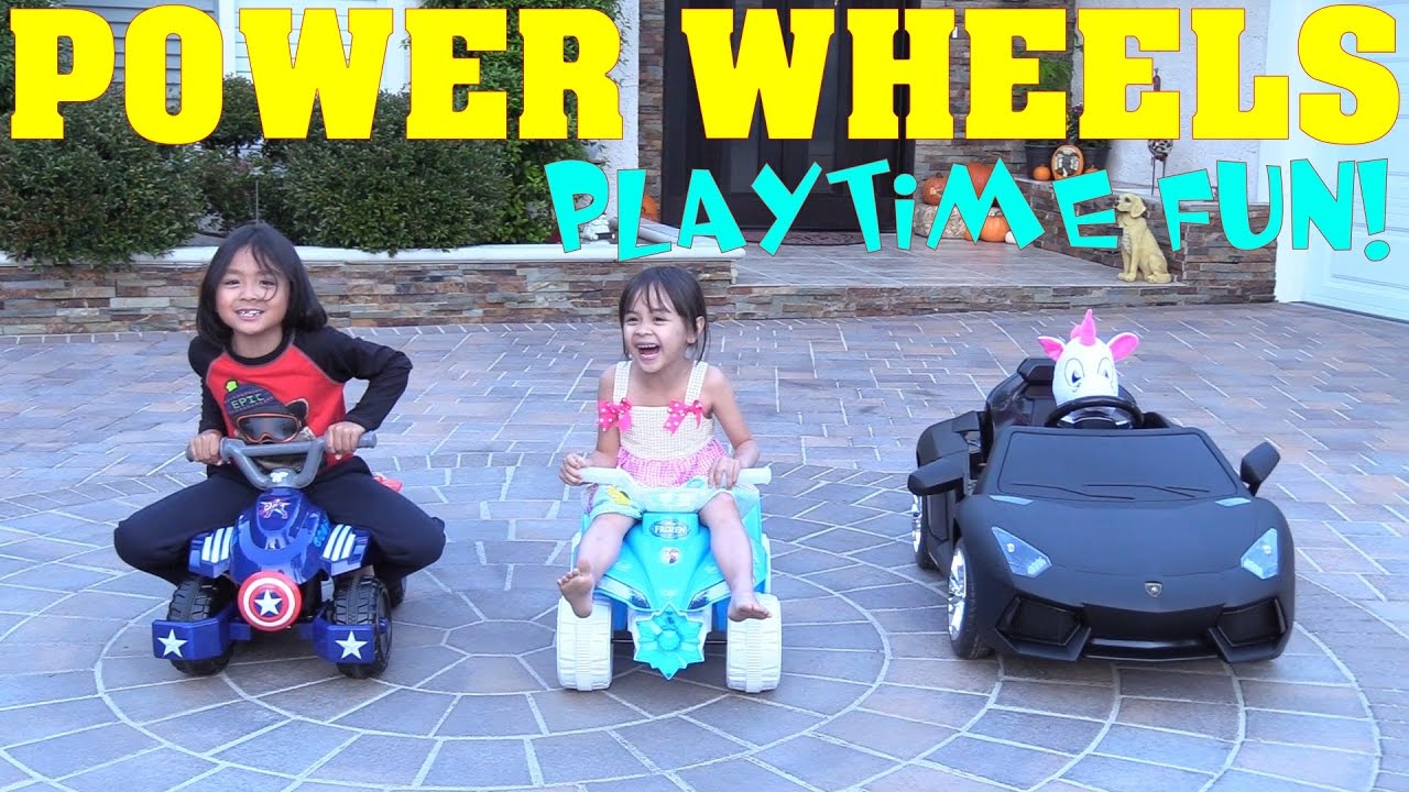 Power Wheels! We Love Power Wheels! Quad Bikes and Lamborghini Aventador Supercar