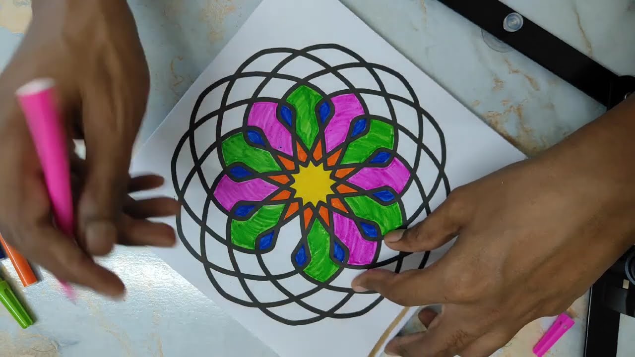 Mandalas Art Tutorial | Easy Mandala Drawing & Coloring | Relaxing Art for Beginners #art