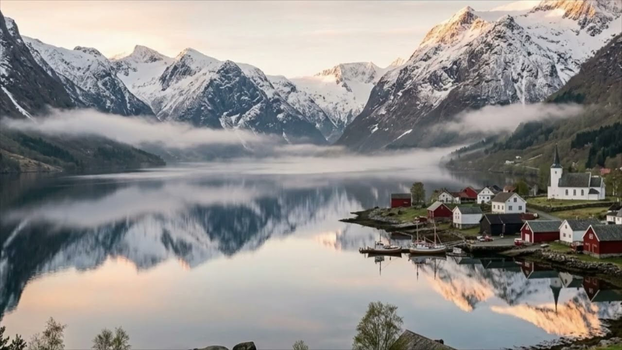 ノルウェーのフィヨルドの朝｜静かで神聖な空間｜Morning in a Norwegian Fjord | Quiet Sacred Space