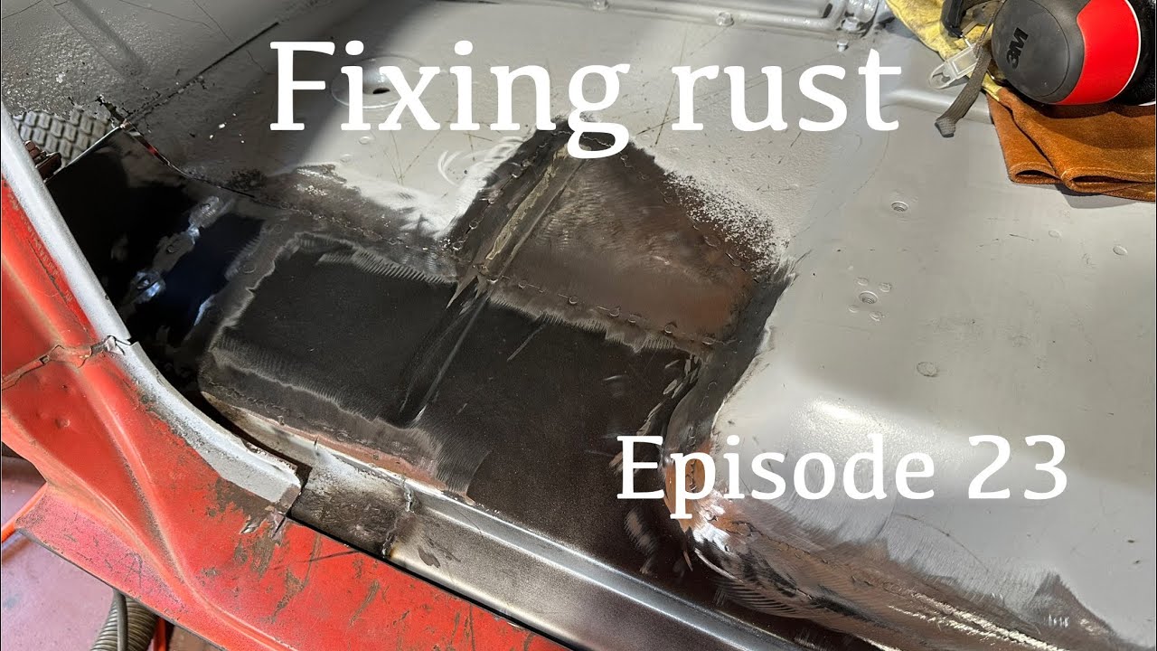 Rust repair on the driver side floor. Episode 23
