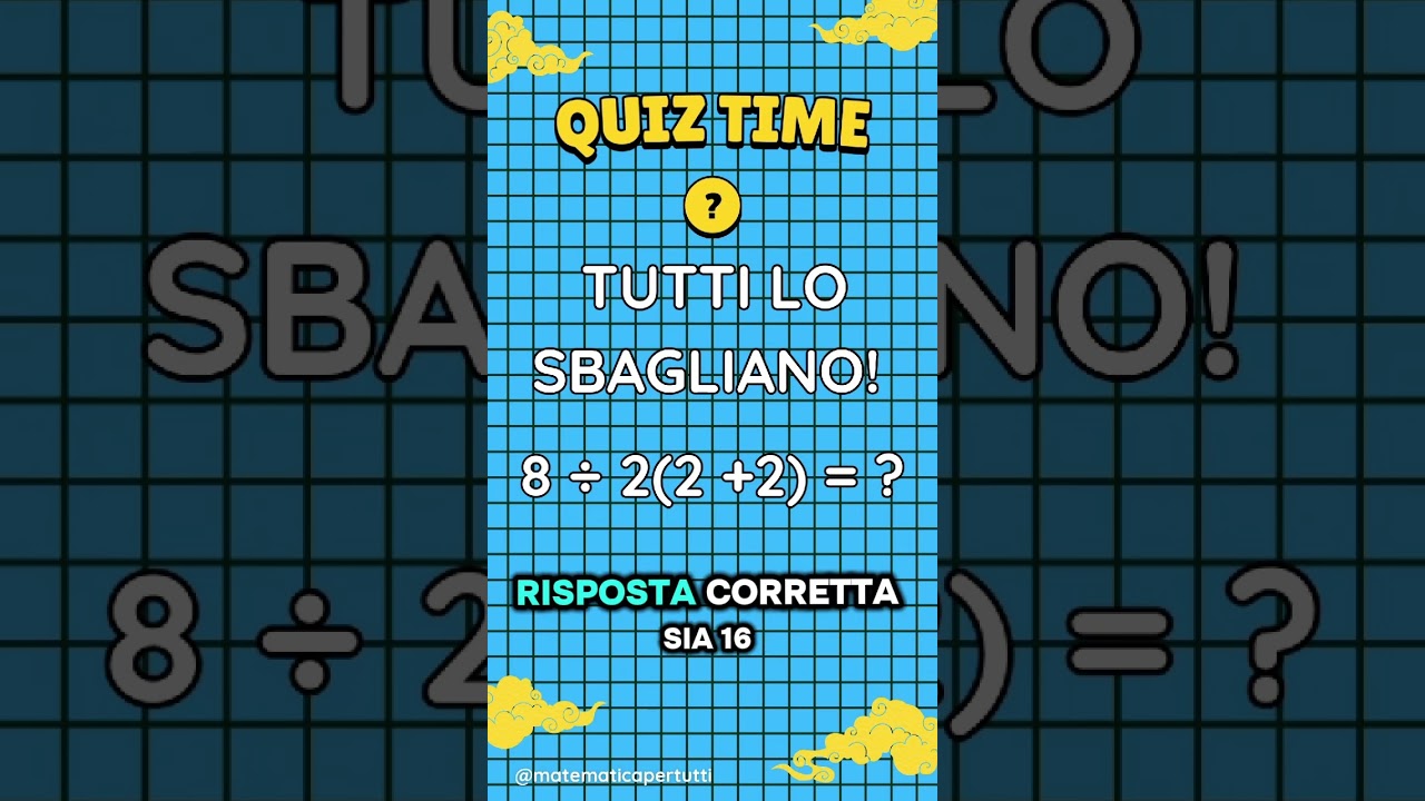 TUTTI LO SBAGLIANO🤯 #matematica #quiz #logica #problema #indovinello #test