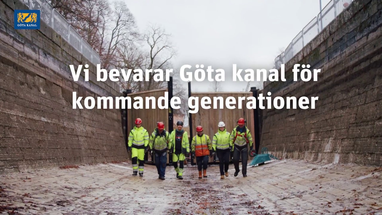 En dag längs Göta kanal - Slussportsbyte i Motala sluss