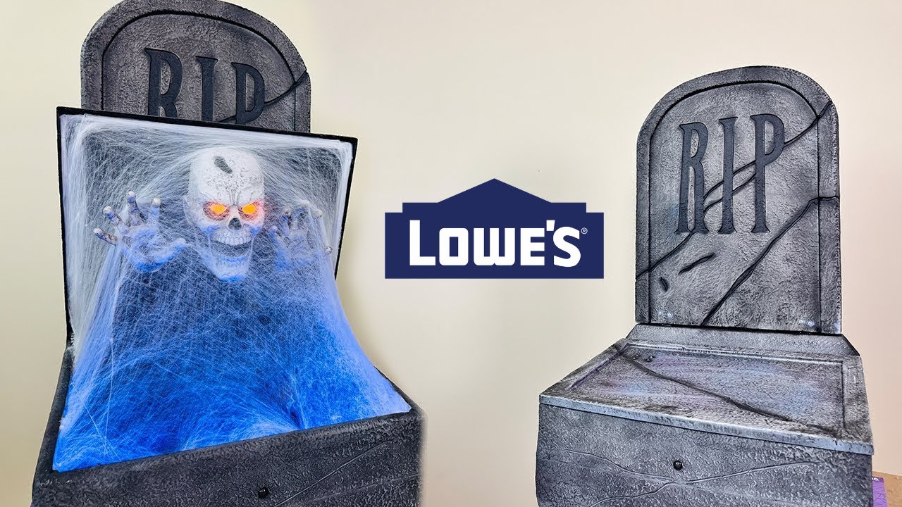 Pop Up Tombstone Animatronic 2025 Lowe’s Unboxing & Demo