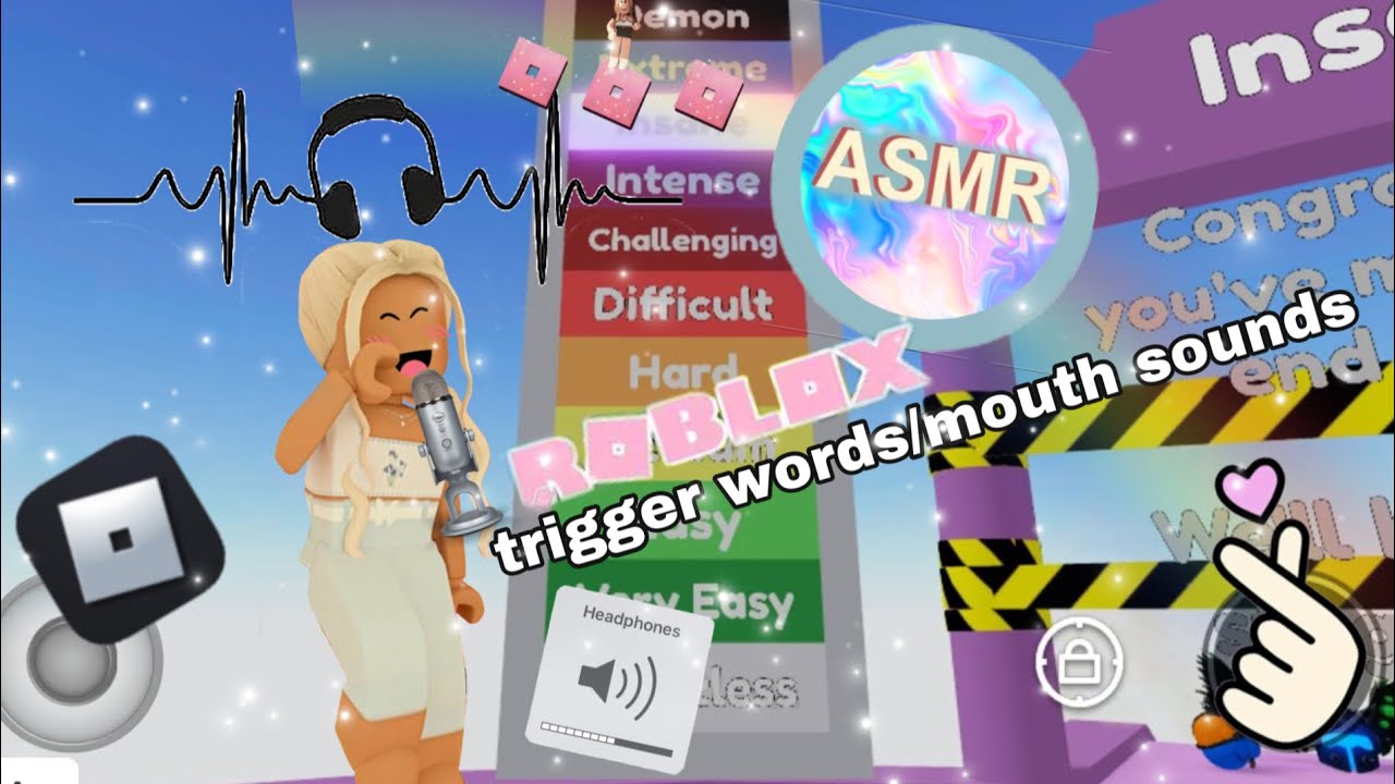 asmr~ROBLOX OBBY PLAYING (trigger words/mouth sounds)