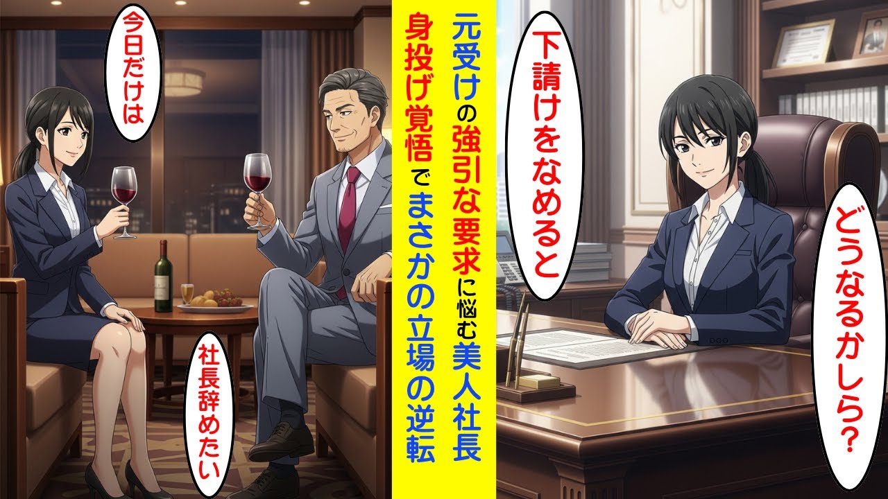 【純愛】元受けの取引先に無理な要求されている熟女社長が、まさかの一発逆転？【恋愛漫画】