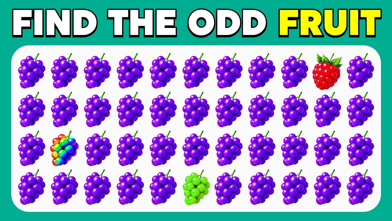 Find the Odd One Out 🍒 | Fruit Edition | Only 1% Can Spot It Quickly 🤯 | 30 Levels